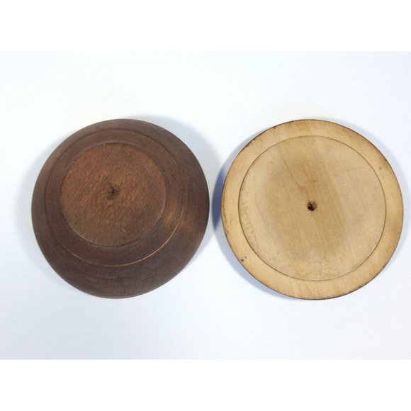 Vintage Wood Shaving Bowl with Lid - Picture 6 of 9